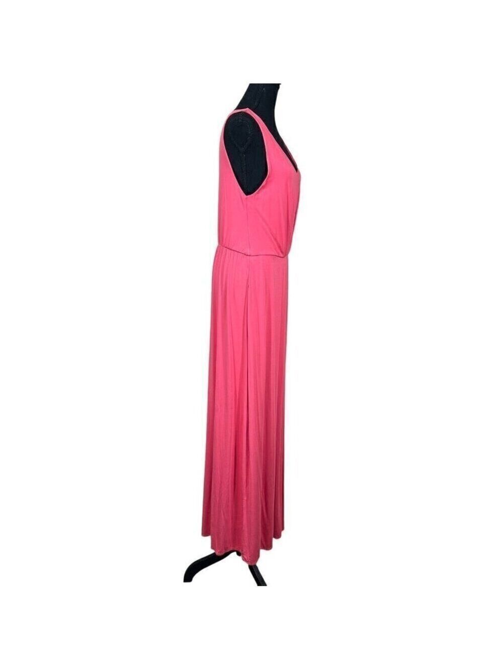 Cynthia Rowley Pink Long Maxi Pockets Sleeveless Dress Size L - Picture 3 of 10